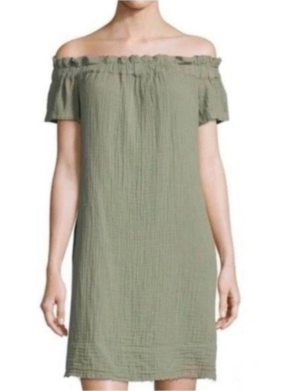 Anthropologie | Dresses | Anthropologie Amadi Nola Sage Green off the shoulder